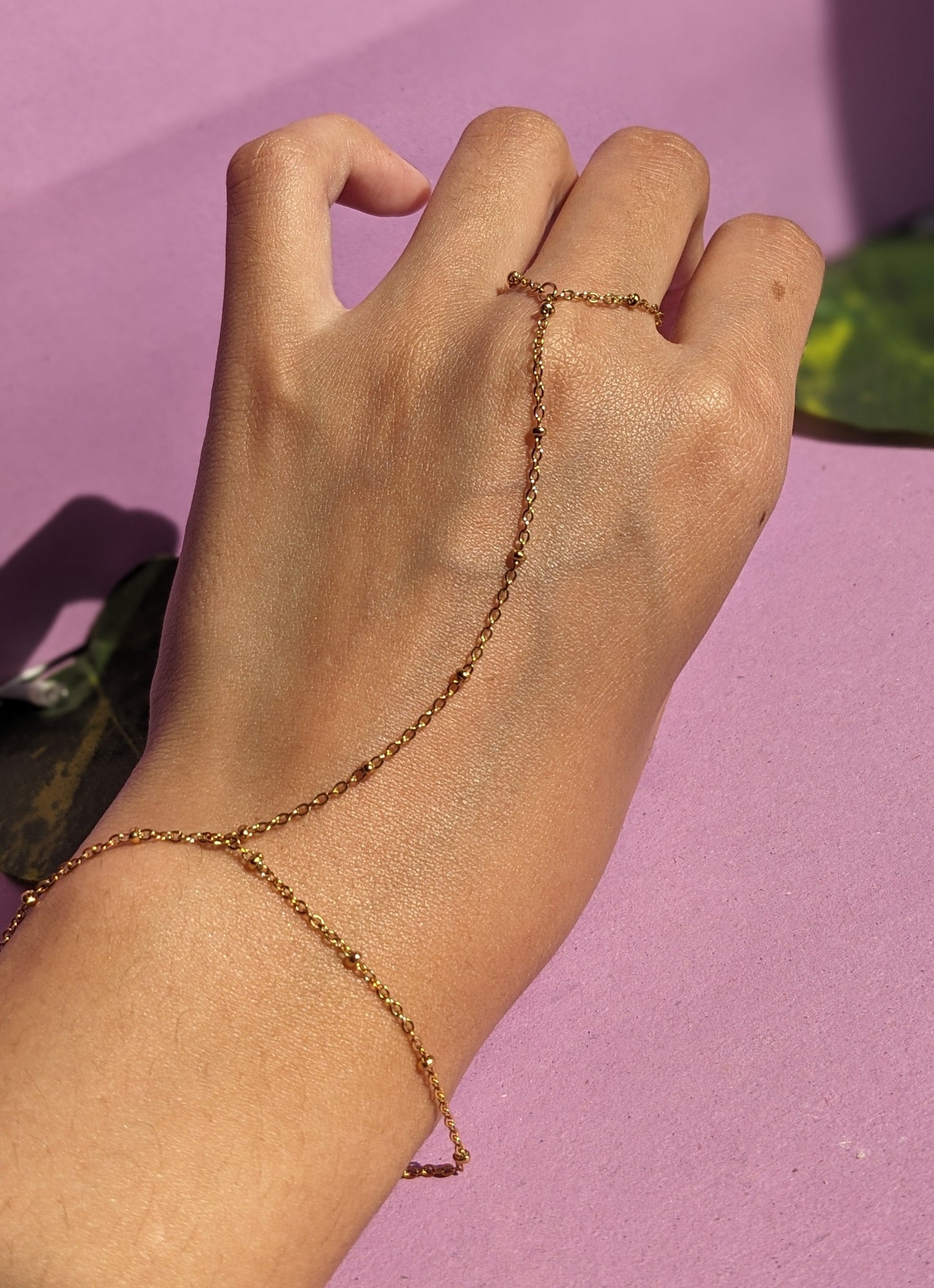 Gold filled stainless steel hand chain