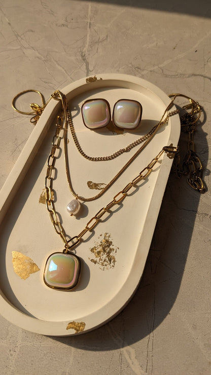 WHITE OPAL NECKLACE SET - SIFARA JEWELS