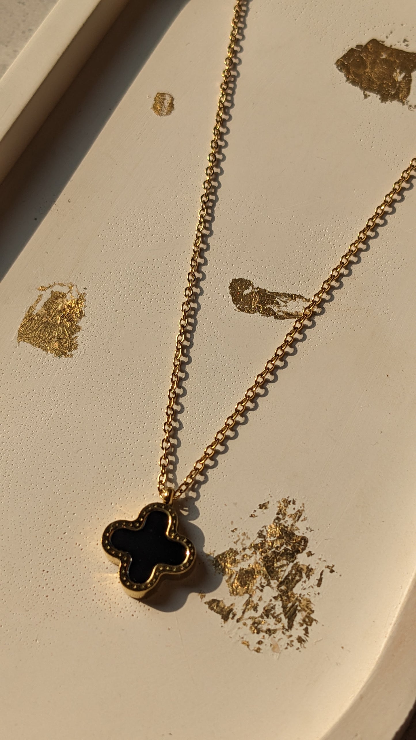 Two sided Black and white van Cleef necklace