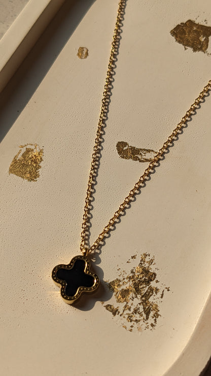 Two sided Black and white van Cleef necklace