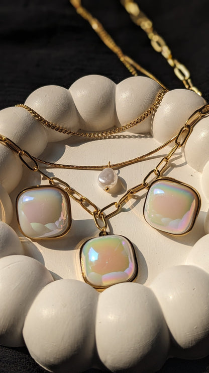 WHITE OPAL NECKLACE SET - SIFARA JEWELS
