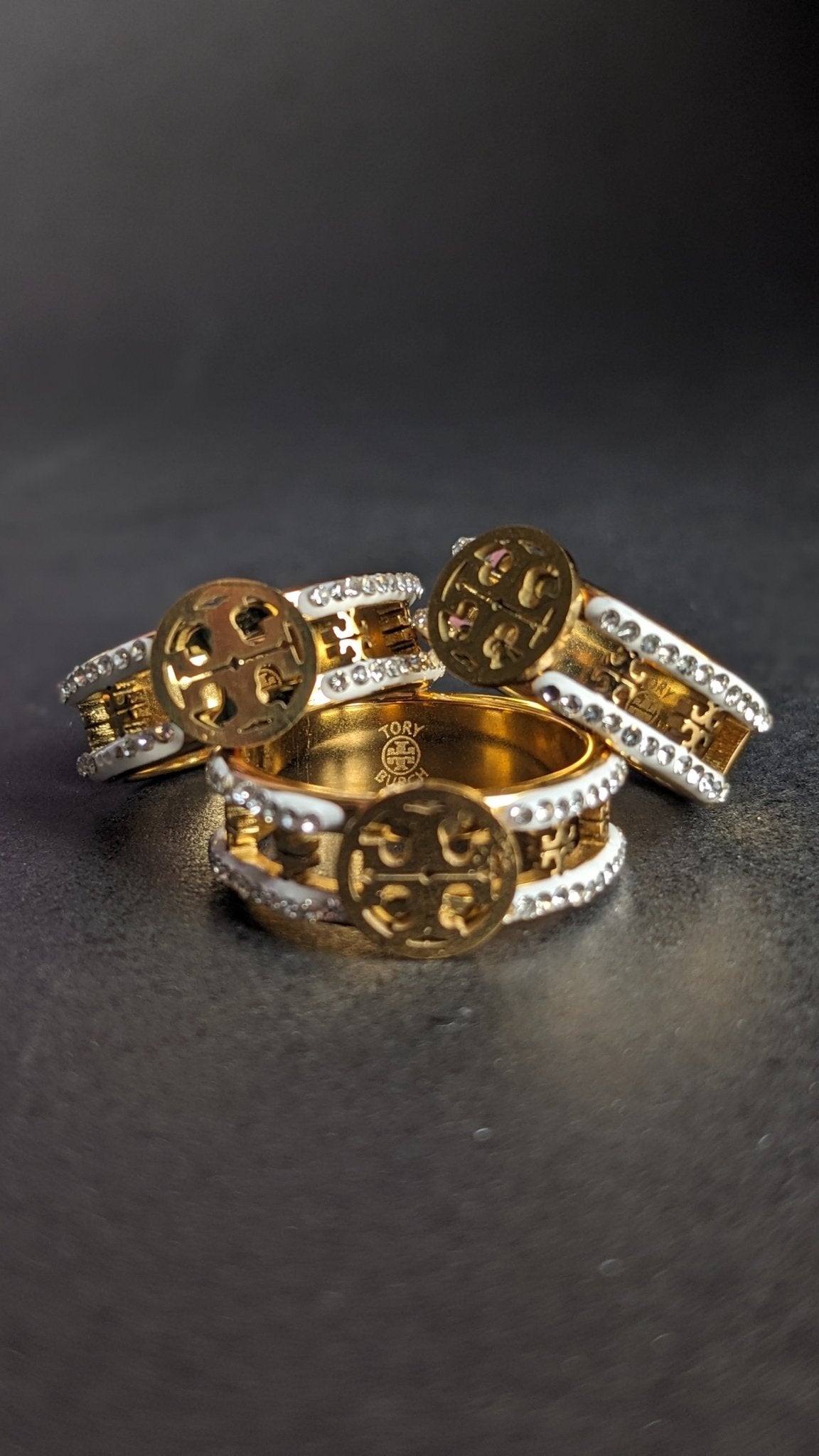 Stainless Steel Tory Burch Ring - SIFARA JEWELS