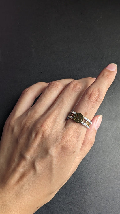 Stainless Steel Tory Burch Ring - SIFARA JEWELS