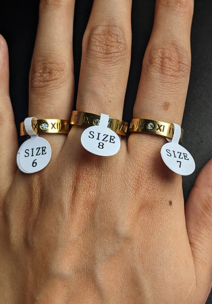 Roman Numeral Ring - SIFARA JEWELS