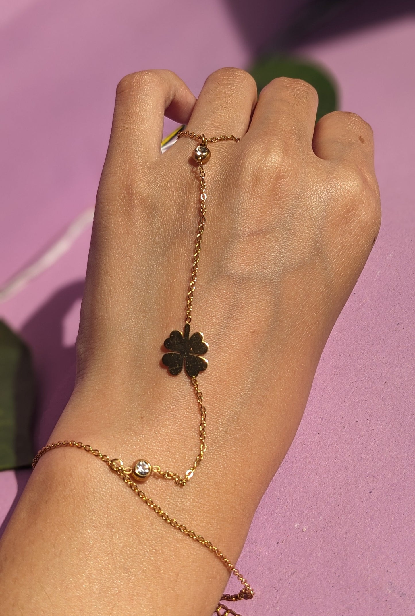 Clover Charm Hand Chain
