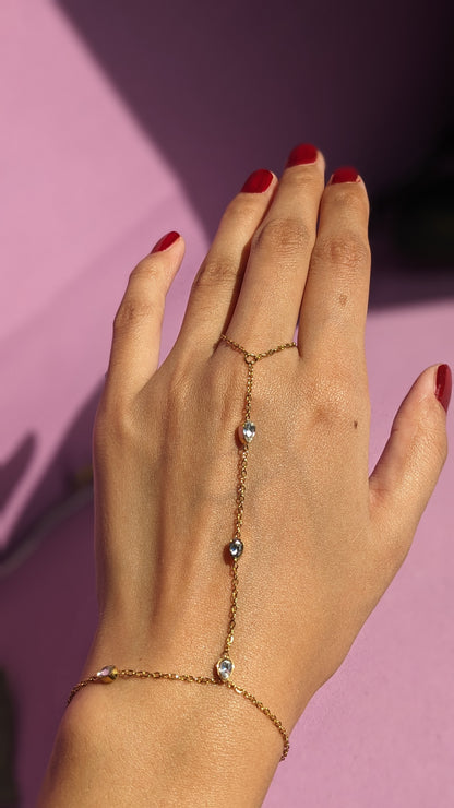 Raindrop Zircon Stone Hand Chain