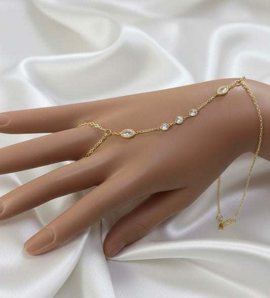 Silver Stone Hand Chain