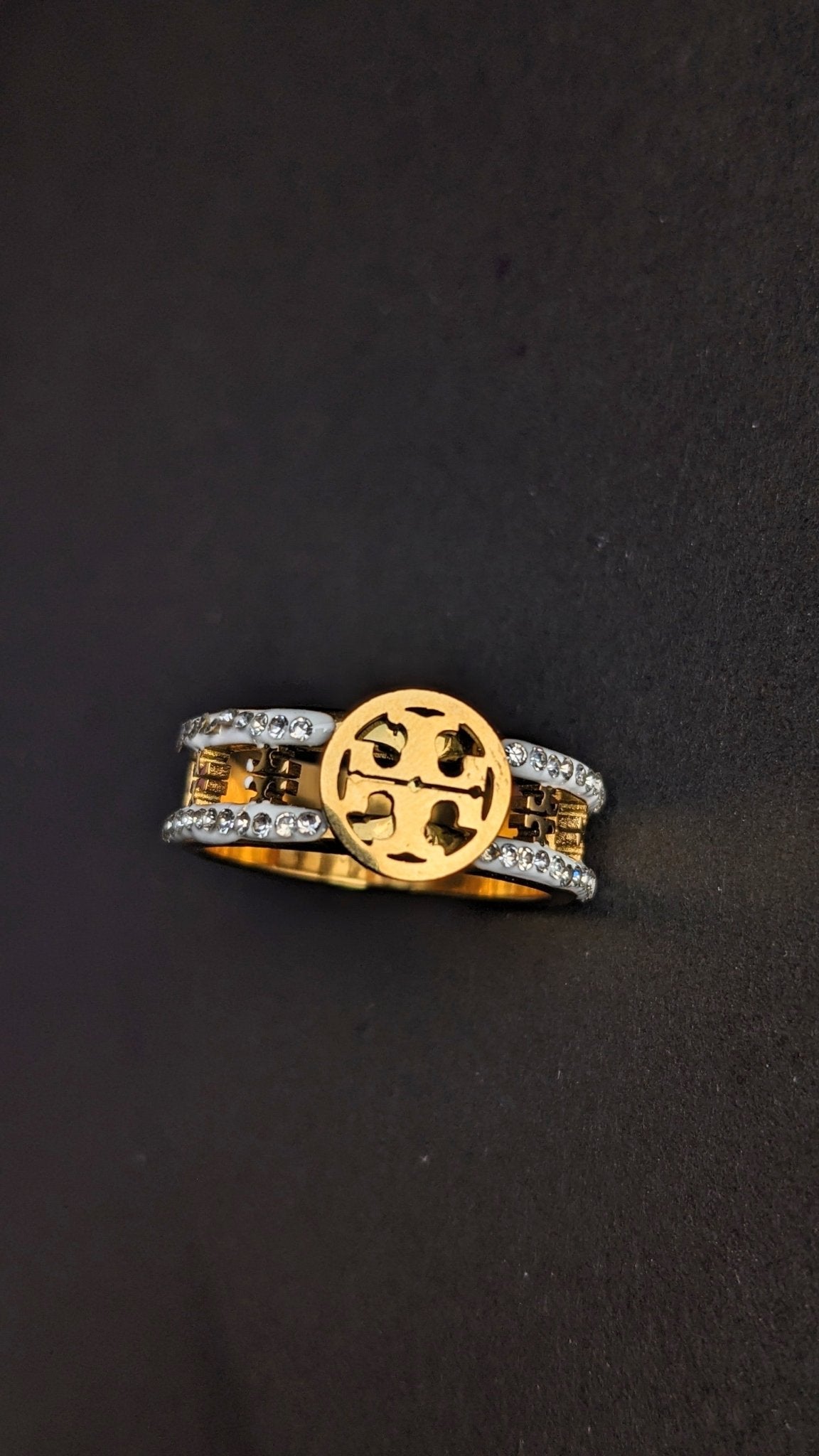 Stainless Steel Tory Burch Ring - SIFARA JEWELS